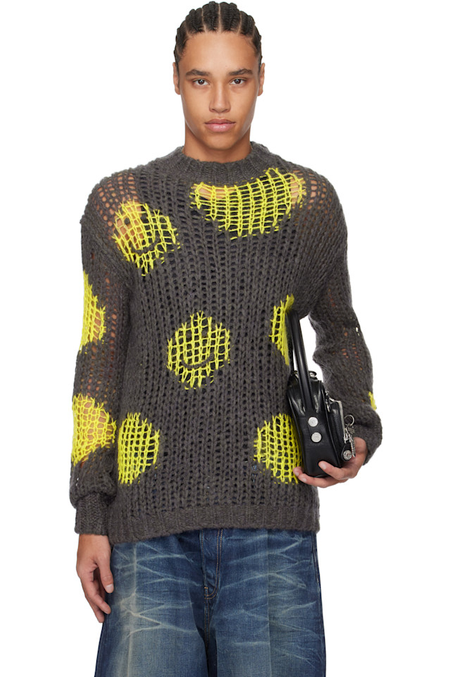 Вышитый свитер из мохера Acne Studios, мультиколор
Вышитый свитер из мохера Acne Studios, мультиколор