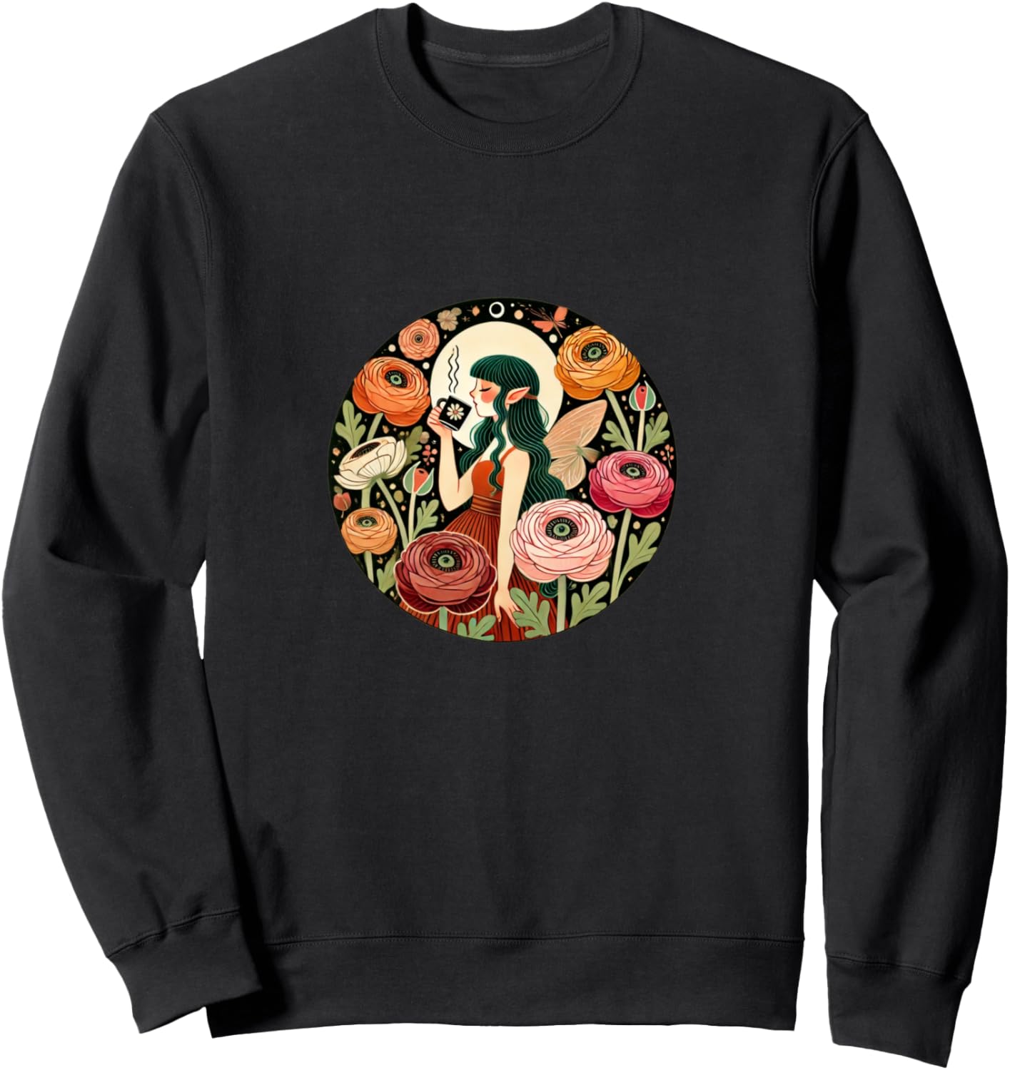 Иллюстрация Кофейная фея, толстовка с изображением утреннего кофе Hippie Coffee Lovers Snugg, черный
Иллюстрация Кофейная фея, толстовка с изображением утреннего кофе Hippie Coffee Lovers Snugg, черный