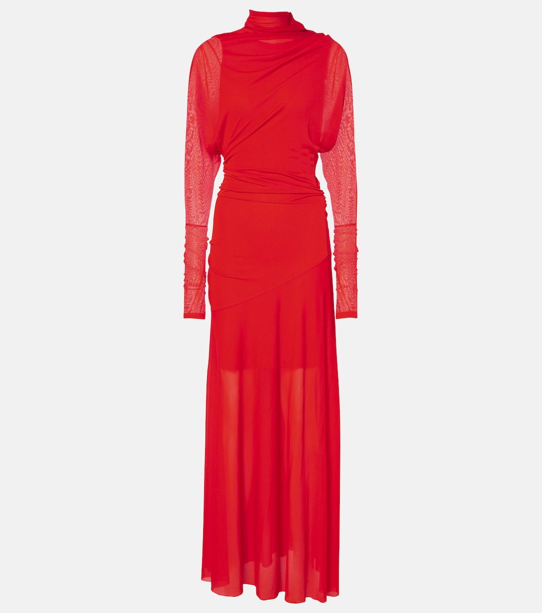 Прозрачное платье Paula из крепового джерси Proenza Schouler, красный 
Прозрачное платье Paula из крепового джерси Proenza Schouler, красный