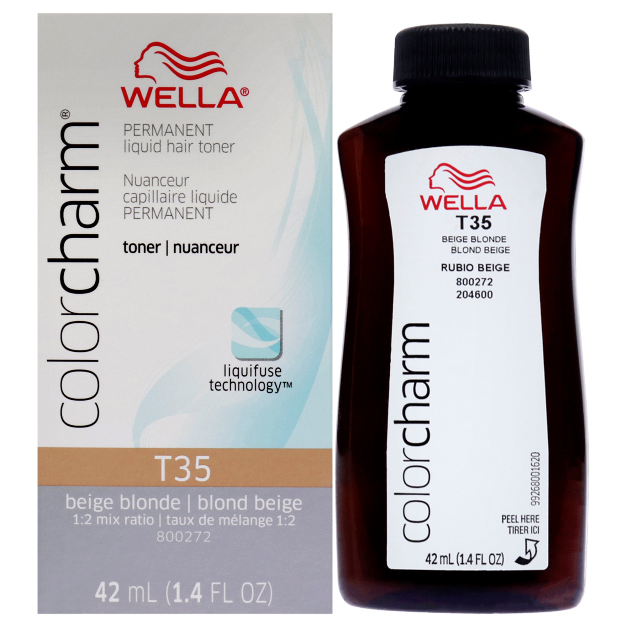 Стойкий жидкий тоник Color Charm - T35 бежевый блонд от Wella для женщин - 1,4 унции Wella, 1.4 Oz
Стойкий жидкий тоник Color Charm - T35 бежевый блонд от Wella для женщин - 1,4 унции Wella, 1.4 Oz