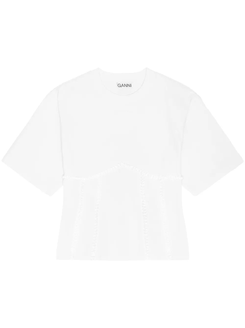 Футболка с аппликацией GANNI, белый
Футболка с аппликацией GANNI, белый