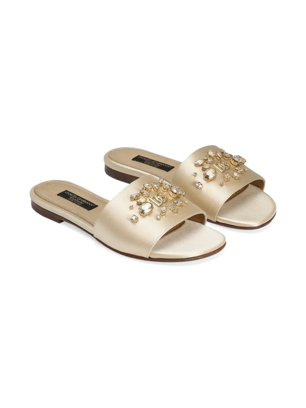 Шлепанцы со стразами Dolce & Gabbana Kids, золотой
Шлепанцы со стразами Dolce & Gabbana Kids, золотой