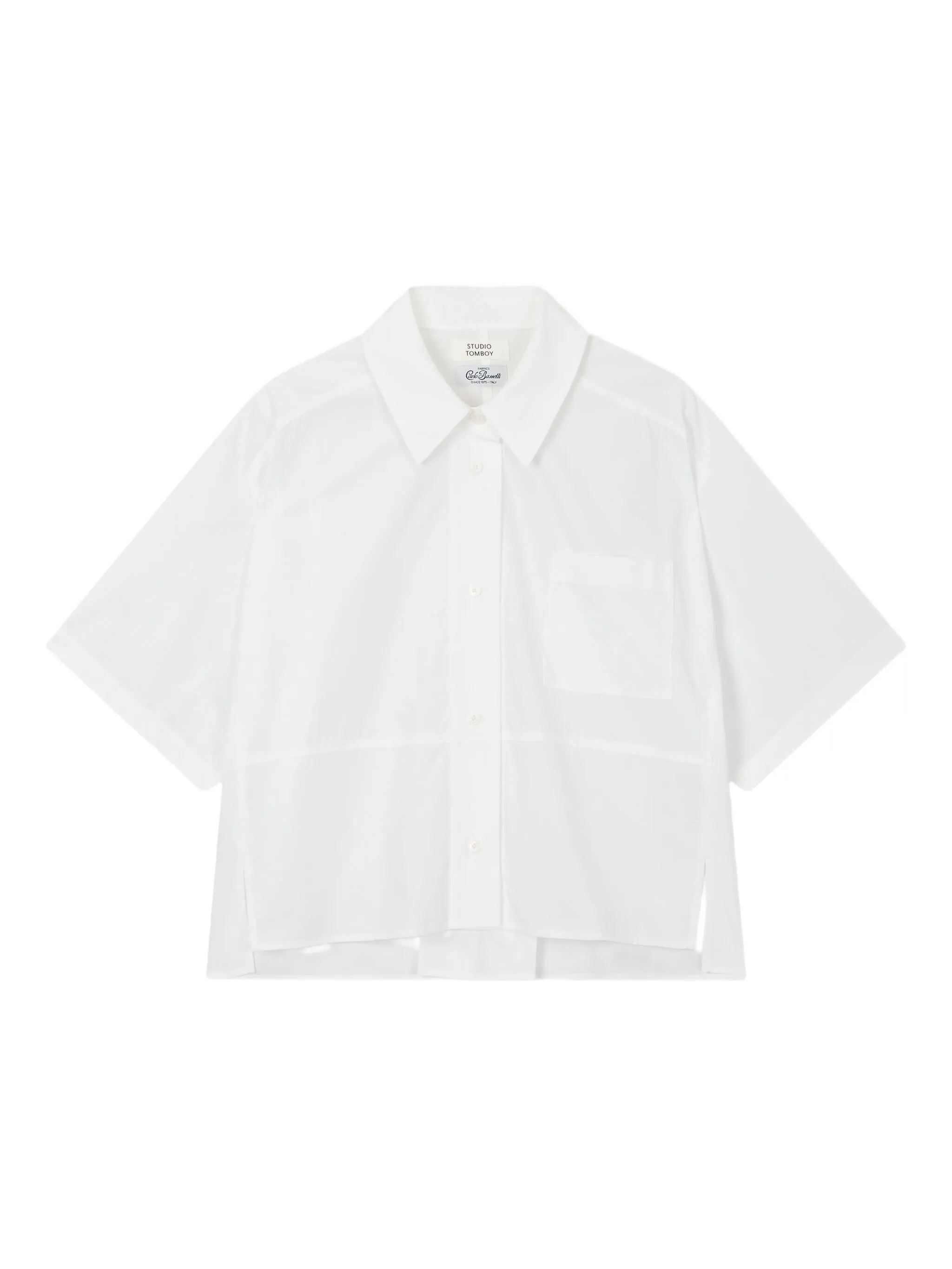 Укороченная рубашка с короткими рукавами Studio Tomboy, белый
Укороченная рубашка с короткими рукавами Studio Tomboy, белый
