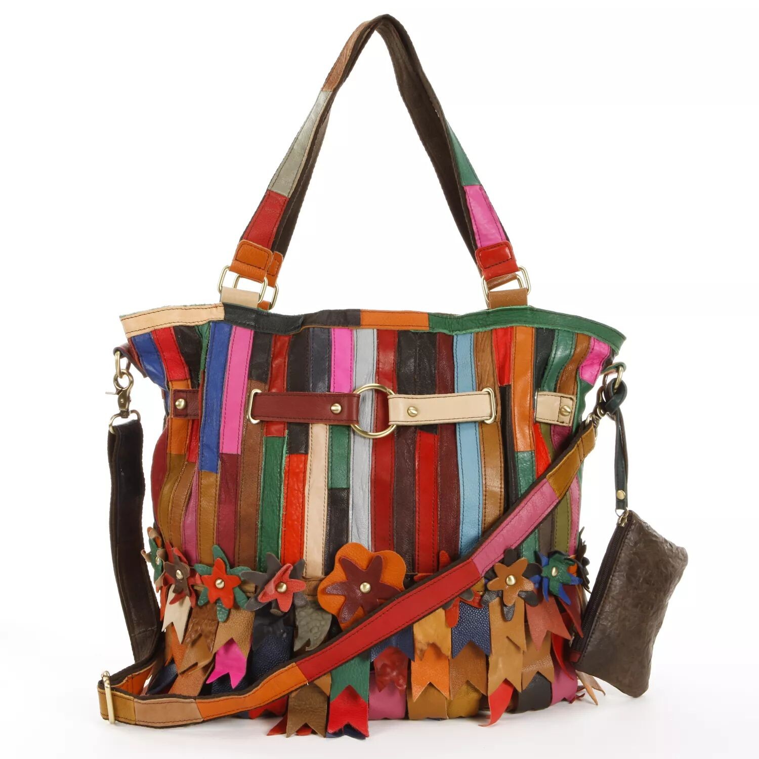 Кожаная трансформируемая сумка через плечо Kylie в полоску и цветочный принт AmeriLeather AmeriLeather
Кожаная трансформируемая сумка через плечо Kylie в полоску и цветочный принт AmeriLeather AmeriLeather