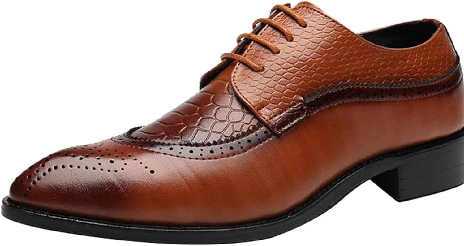 Мужские классические кожаные деловые оксфорды с острым носком на шнуровке, комфортные свадебные туфли для бала и повседневной носки Xinduoyu, коричневый
Мужские классические кожаные деловые оксфорды с острым носком на шнуровке, комфортные свадебные туфли для бала и повседневной носки Xinduoyu, коричневый