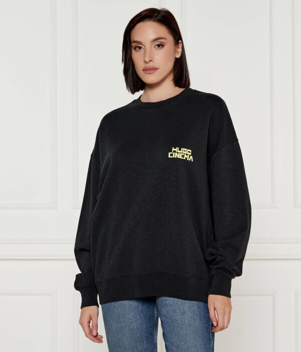 Свитшот женский Hugo Dargentix свободного кроя, черный
Свитшот женский Hugo Dargentix свободного кроя, черный