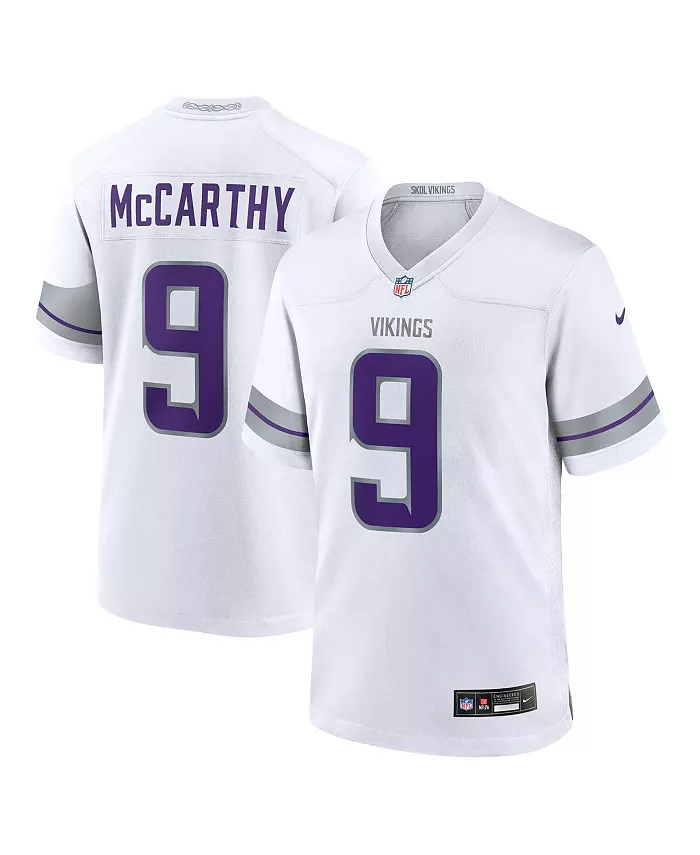 Мужская альтернативная игровая футболка J.J. McCarthy Minnesota Vikings Nike, белый 
Мужская альтернативная игровая футболка J.J. McCarthy Minnesota Vikings Nike, белый