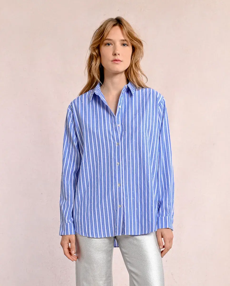 Женская рубашка с длинными рукавами и полосатым принтом Molly Bracken, голубой
Женская рубашка с длинными рукавами и полосатым принтом Molly Bracken, голубой