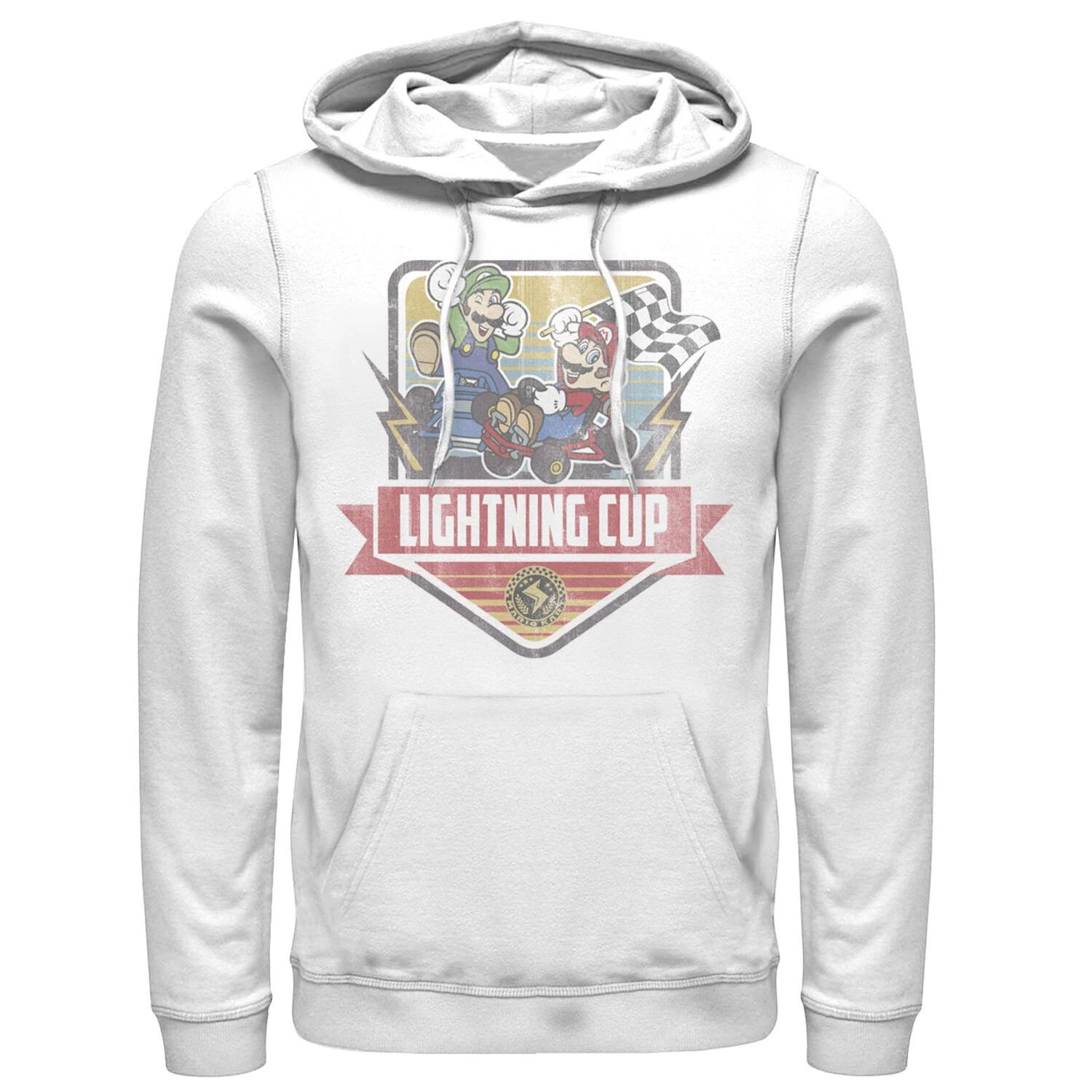 Мужская толстовка с выцветшим логотипом Mario Kart Lightning Cup Licensed Character
Мужская толстовка с выцветшим логотипом Mario Kart Lightning Cup Licensed Character