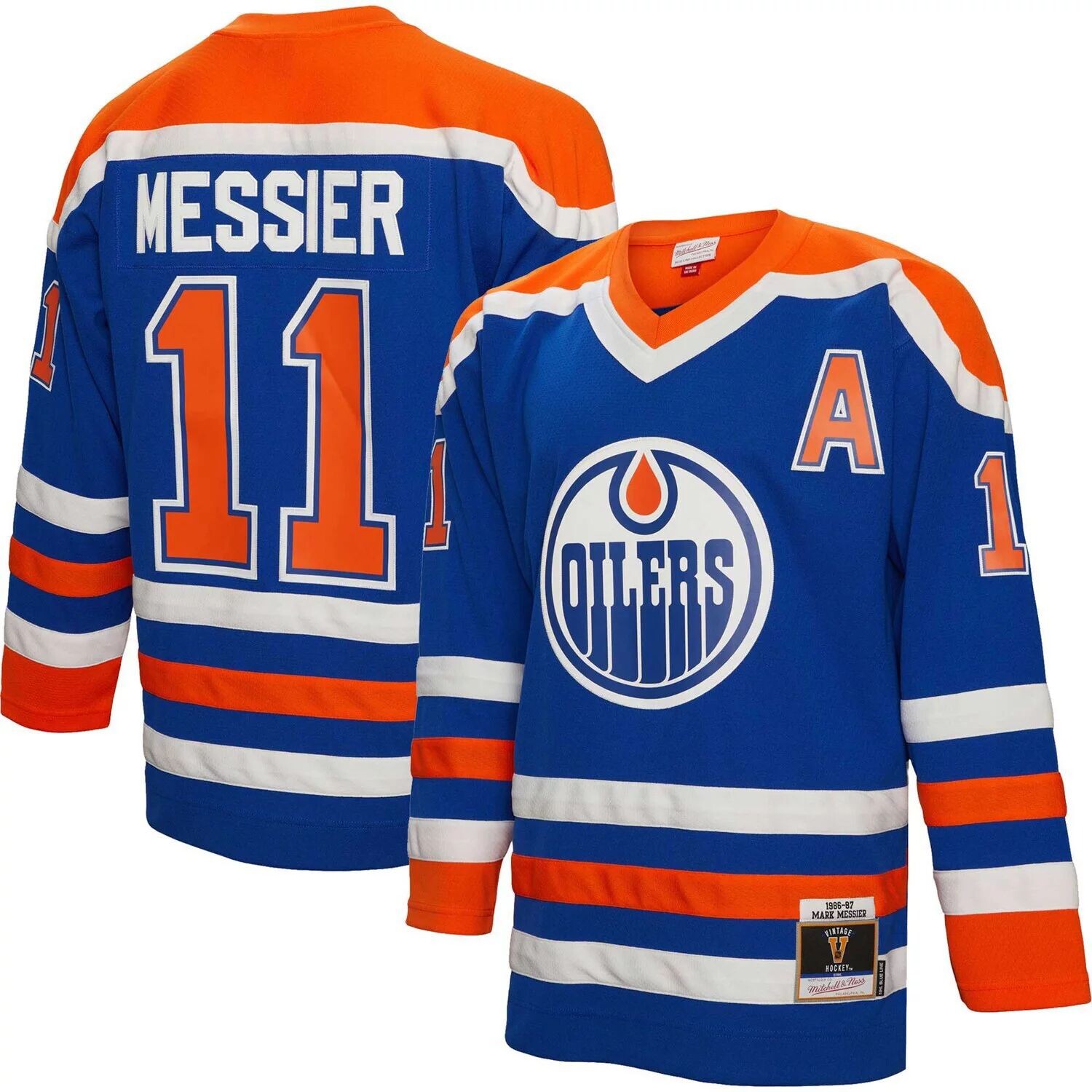 Мужская майка игрока Mitchell & Ness Mark Messier Royal Edmonton Oilers 1986 Blue Line
Мужская майка игрока Mitchell & Ness Mark Messier Royal Edmonton Oilers 1986 Blue Line