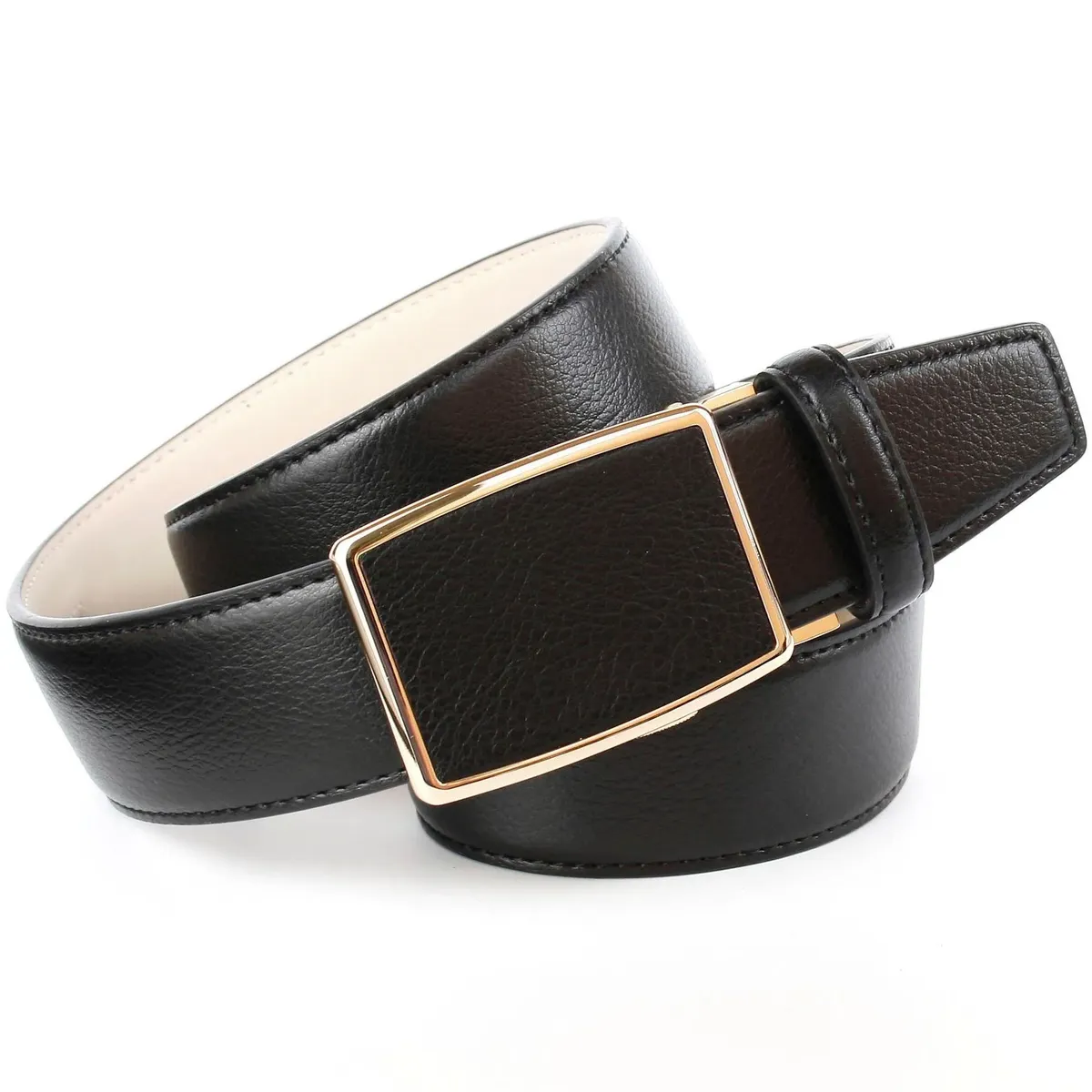 Кожаный ремень Anthoni Crown с автоматической застежкой золотистого цвета, черный
Кожаный ремень Anthoni Crown с автоматической застежкой золотистого цвета, черный