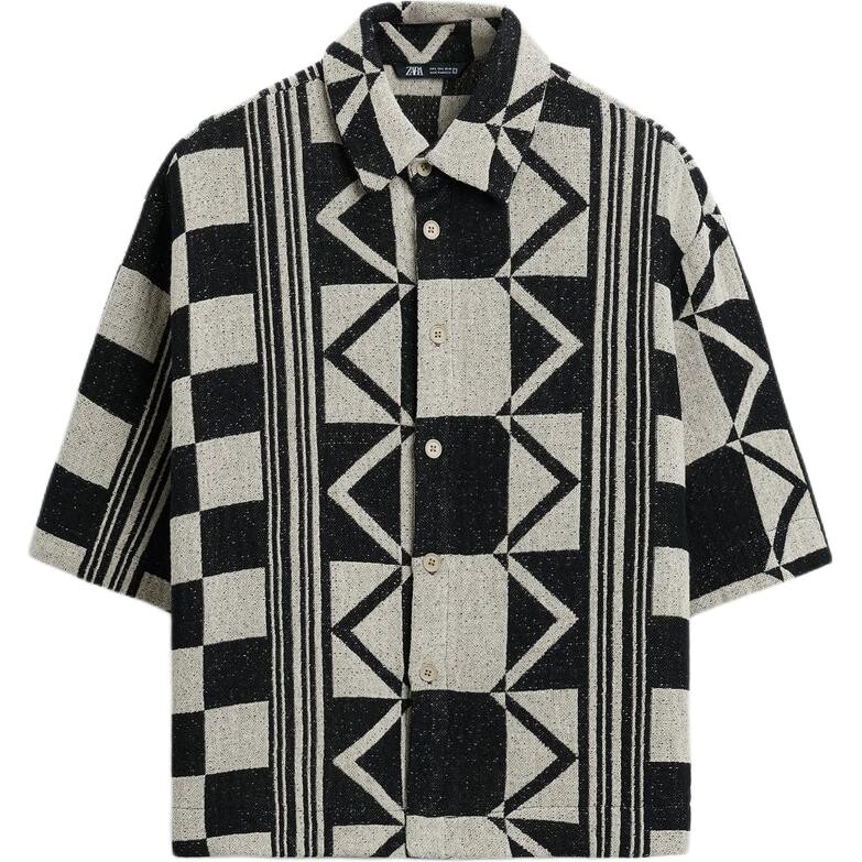 Рубашка мужская черная / белая Zara, черный/белый
Рубашка мужская черная / белая Zara, черный/белый