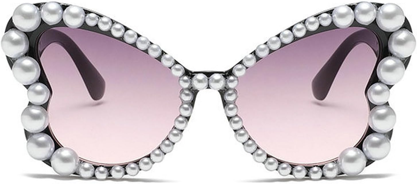 COTIA Модные солнцезащитные очки с бабочками и жемчугом для женщин, трендовые ретро-стиль, необычной формы, ручной работы, милые, с блестками и жемчугом, модель W35, Black
COTIA Модные солнцезащитные очки с бабочками и жемчугом для женщин, трендовые ретро-стиль, необычной формы, ручной работы, милые, с блестками и жемчугом, модель W35, Black