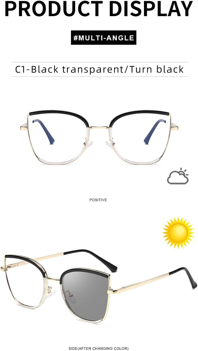 Женские ретро-очки «кошачий глаз», линзы с фильтром синего света и фотохромным эффектом для использования за экраном в течение всего дня и на открытом воздухе GDKPJDT, 5
Женские ретро-очки «кошачий глаз», линзы с фильтром синего света и фотохромным эффектом для использования за экраном в течение всего дня и на открытом воздухе GDKPJDT, 5