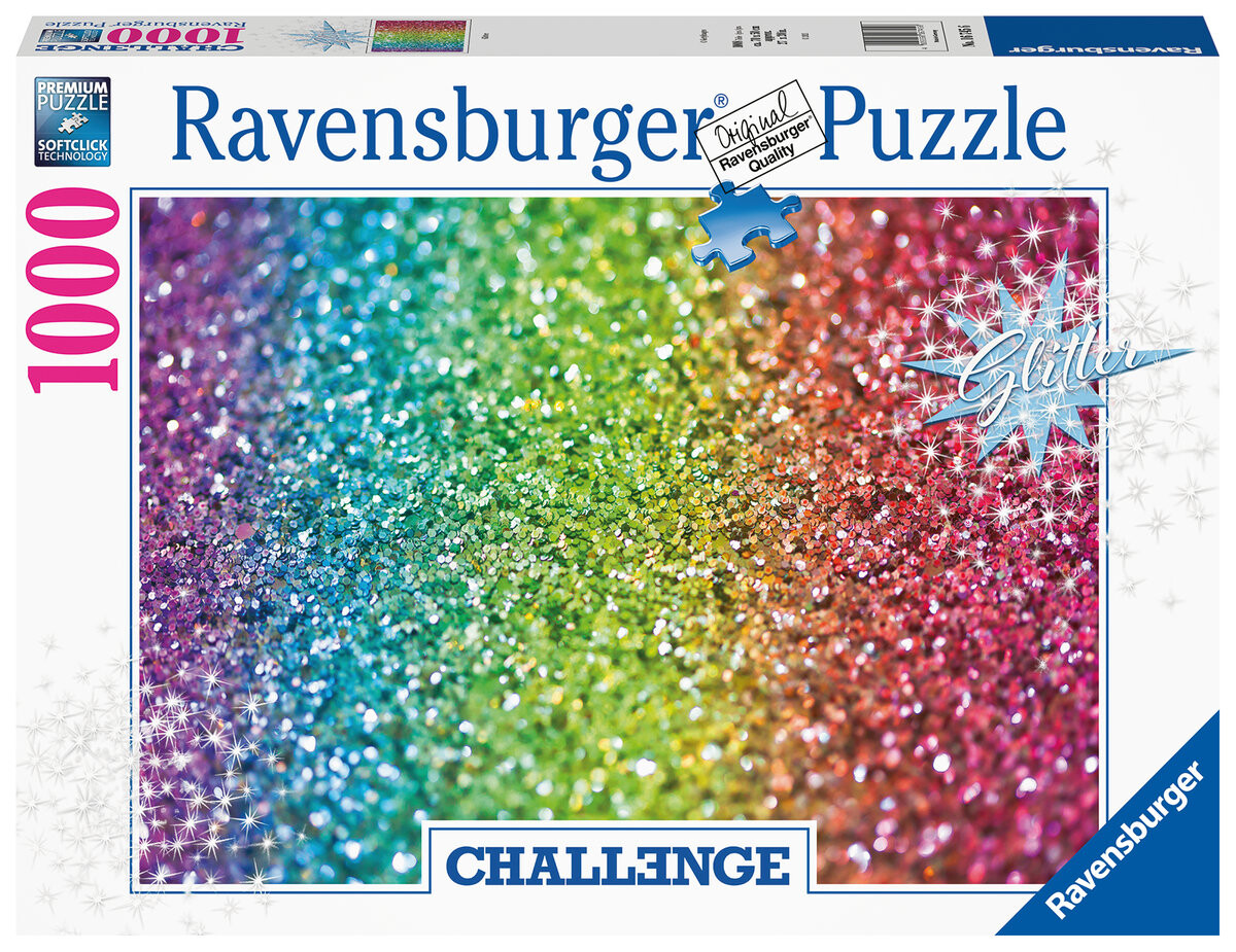 Пазл Ravensburger, Challenge, Glitter, 1000 шт.
Пазл Ravensburger, Challenge, Glitter, 1000 шт.