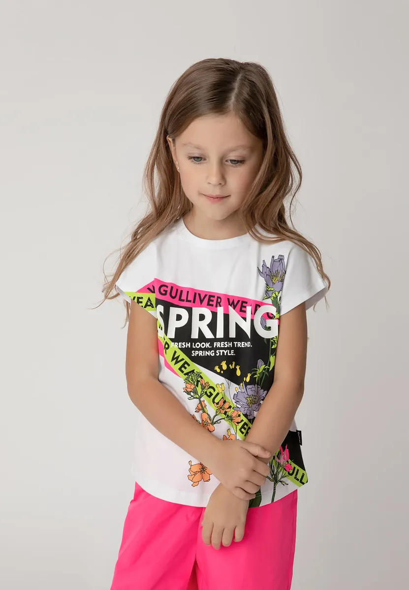 Футболка Гулливер с модным цветочным принтом Gulliver, белый
Футболка Гулливер с модным цветочным принтом Gulliver, белый