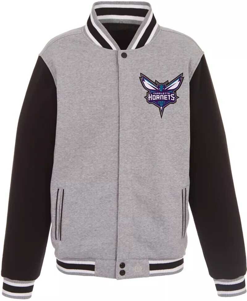 Мужская серая двусторонняя флисовая куртка Jh Design Charlotte Hornets, Серый, Мужская серая двусторонняя флисовая куртка Jh Design Charlotte Hornets 
Мужская серая двусторонняя флисовая куртка Jh Design Charlotte Hornets, Серый, Мужская серая двусторонняя флисовая куртка Jh Design Charlotte Hornets