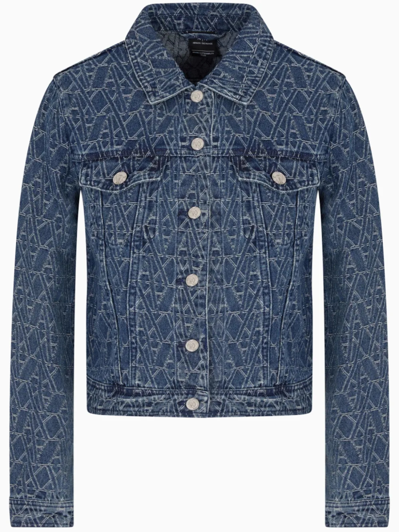Armani Exchange джинсовая куртка с логотипом, синий
Armani Exchange джинсовая куртка с логотипом, синий