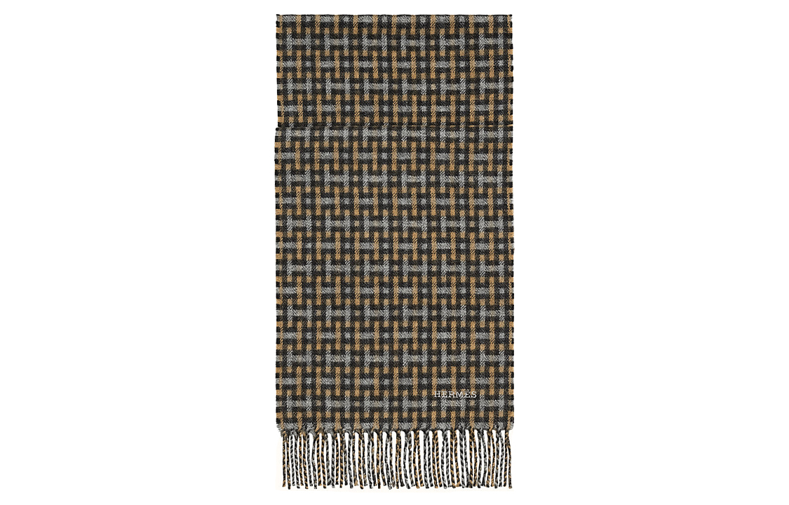 Вязаный шарф мужской желтый/черный/бежевый HERMES
Вязаный шарф мужской желтый/черный/бежевый HERMES
