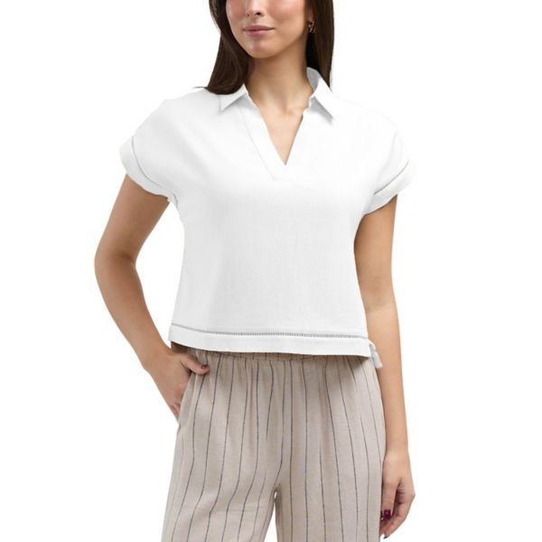 Женская льняная рубашка с воротником и короткими рукавами Ellen Tracy, белый
Женская льняная рубашка с воротником и короткими рукавами Ellen Tracy, белый