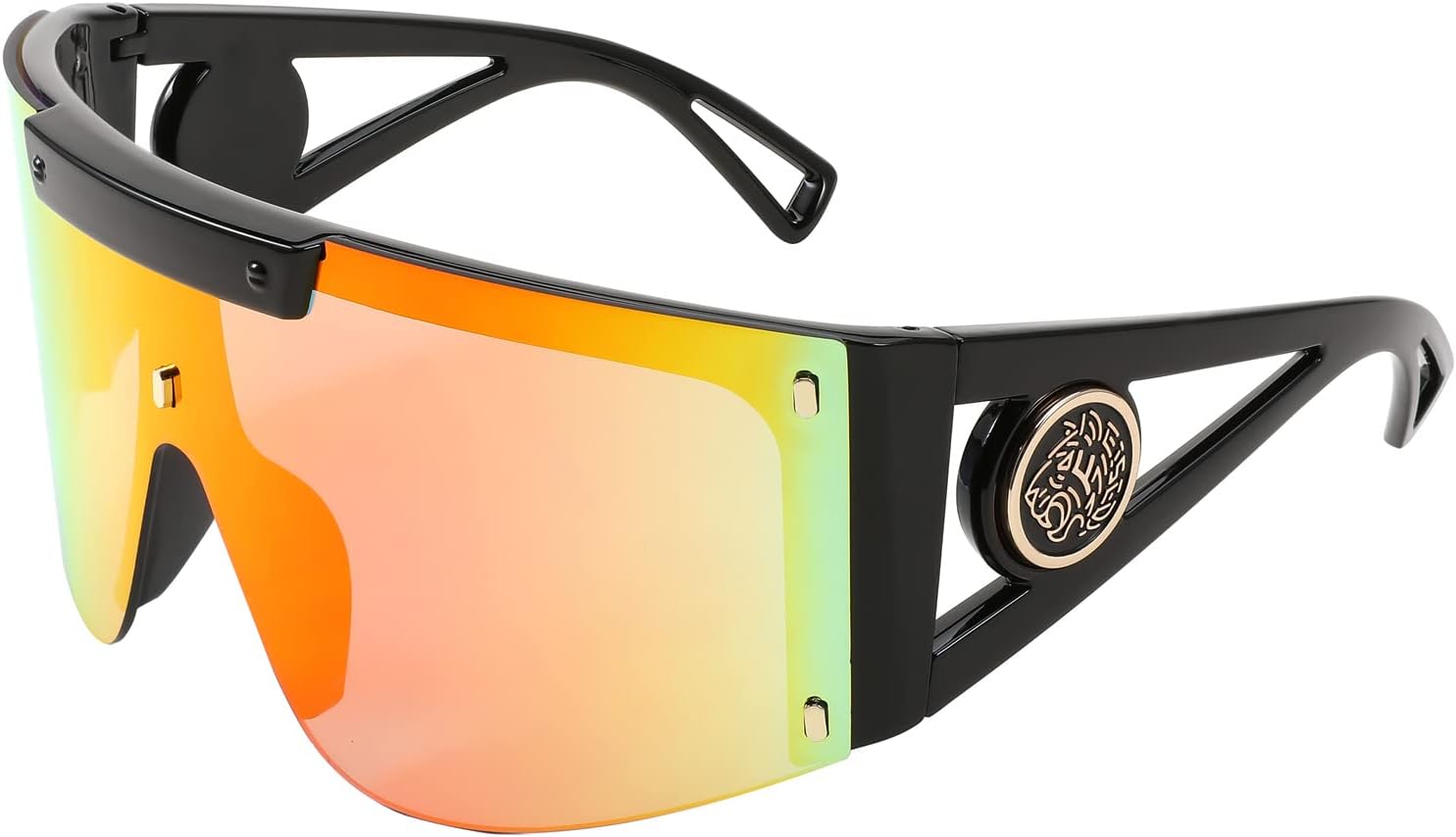 Солнцезащитные очки FEISEDY One Piece Oversized для мужчин и женщин, большие солнцезащитные очки-щитки для езды на велосипеде, вождения, отдыха, модель B4027, Black Frame & Red Mirrored Lens
Солнцезащитные очки FEISEDY One Piece Oversized для мужчин и женщин, большие солнцезащитные очки-щитки для езды на велосипеде, вождения, отдыха, модель B4027, Black Frame & Red Mirrored Lens