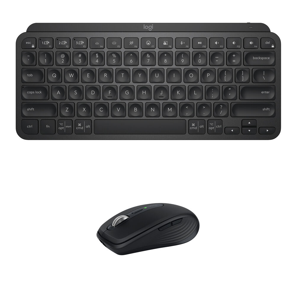 Комплект из мини-клавиатуры Logitech MX Wireless Keys и мыши Anywhere 3S (черный)