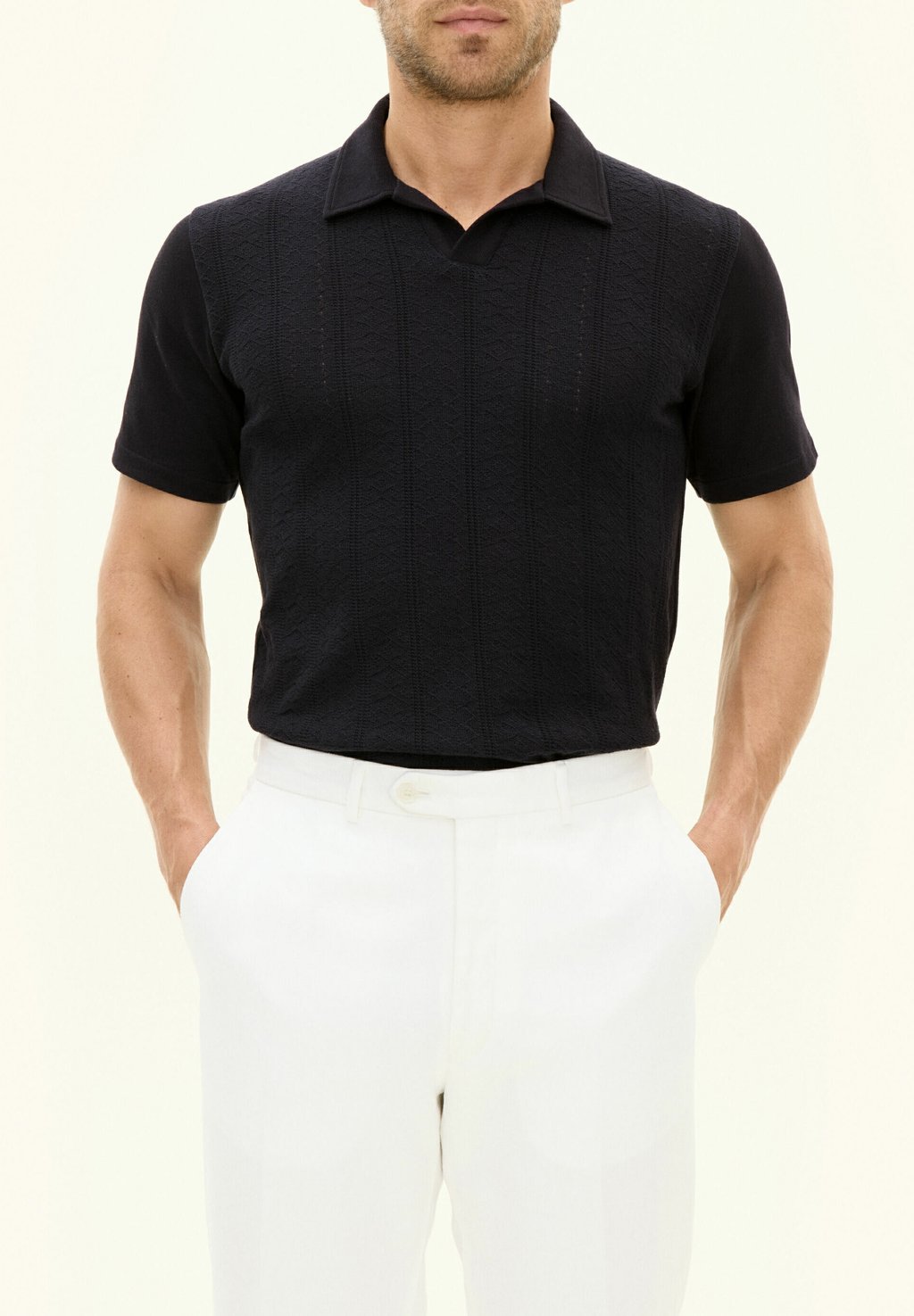 Поло CONNOR STRUCTURED Oscar Jacobson, темно-синий 
Поло CONNOR STRUCTURED Oscar Jacobson, темно-синий