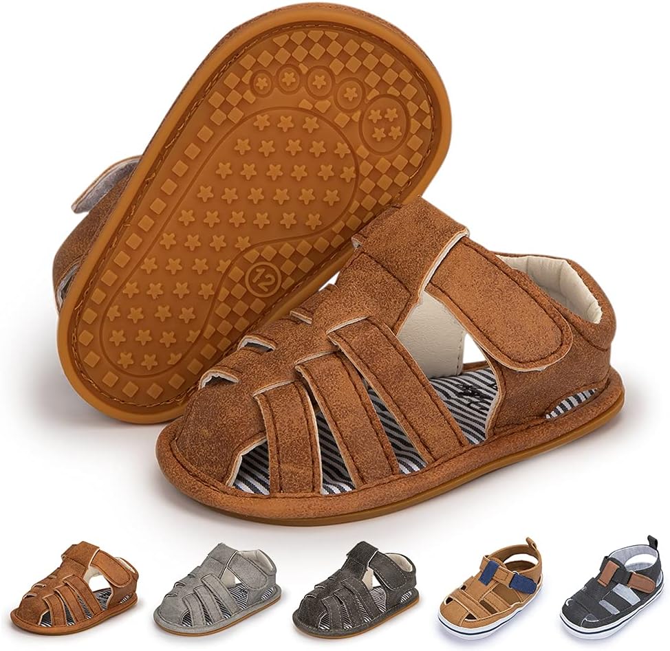 Сандалии Meckior для малышей, мальчиков и девочек, новорожденные, с нескользящей мягкой резиновой подошвой, открытым носком, для улицы, повседневные летние первые шаги, коричневый
Сандалии Meckior для малышей, мальчиков и девочек, новорожденные, с нескользящей мягкой резиновой подошвой, открытым носком, для улицы, повседневные летние первые шаги, коричневый