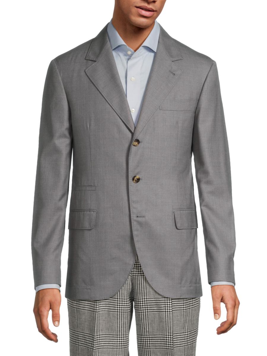 Спортивное пальто современного кроя из фактурной шерсти и шелка Brunello Cucinelli, серый
Спортивное пальто современного кроя из фактурной шерсти и шелка Brunello Cucinelli, серый