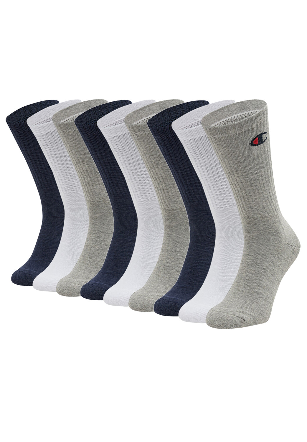 Носки Champion Crew Socks 9pk, цвет White/Blue/Grey
Носки Champion Crew Socks 9pk, цвет White/Blue/Grey