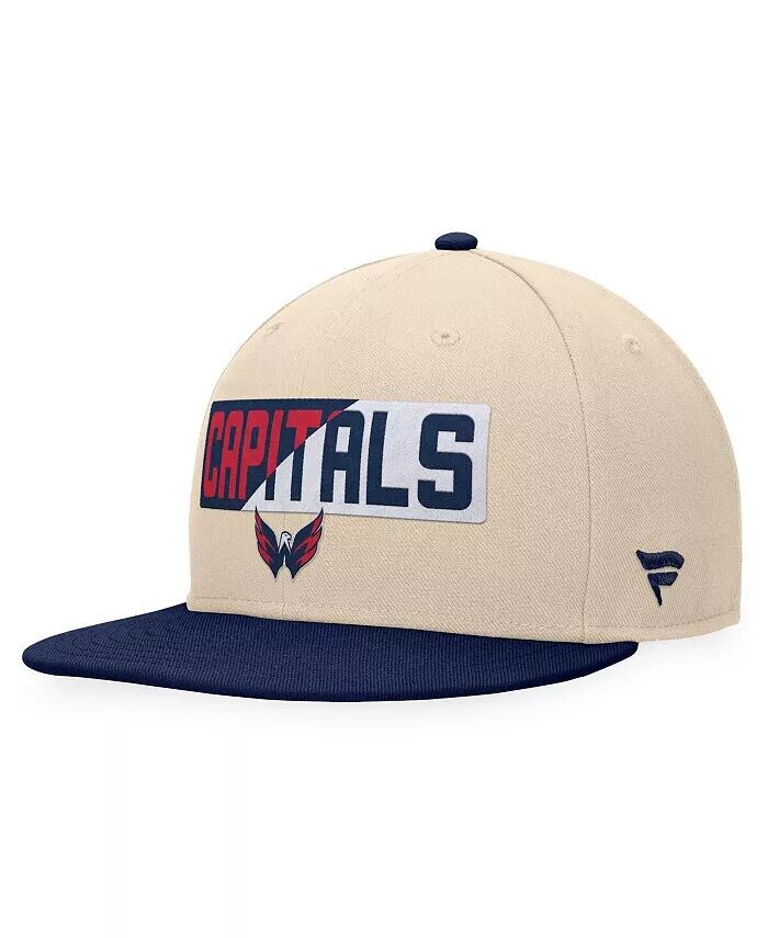 Мужская кремовая/темно-синяя бейсболка Washington Capitals Goalaso Snapback Fanatics
Мужская кремовая/темно-синяя бейсболка Washington Capitals Goalaso Snapback Fanatics