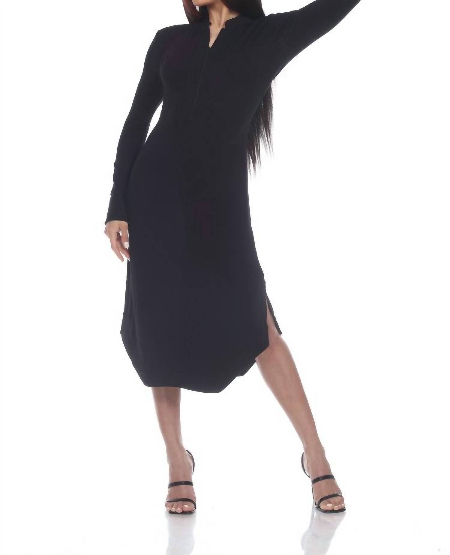 Платье Mandy Mandarin черного цвета One Essence 
Платье Mandy Mandarin черного цвета One Essence