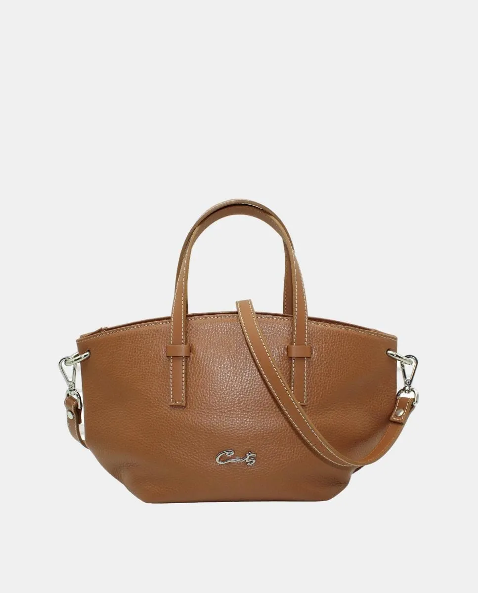 Сумка шоппер из кожи шеф с молнией и съемным ремнем Cats, песочный
Сумка шоппер из кожи шеф с молнией и съемным ремнем Cats, песочный