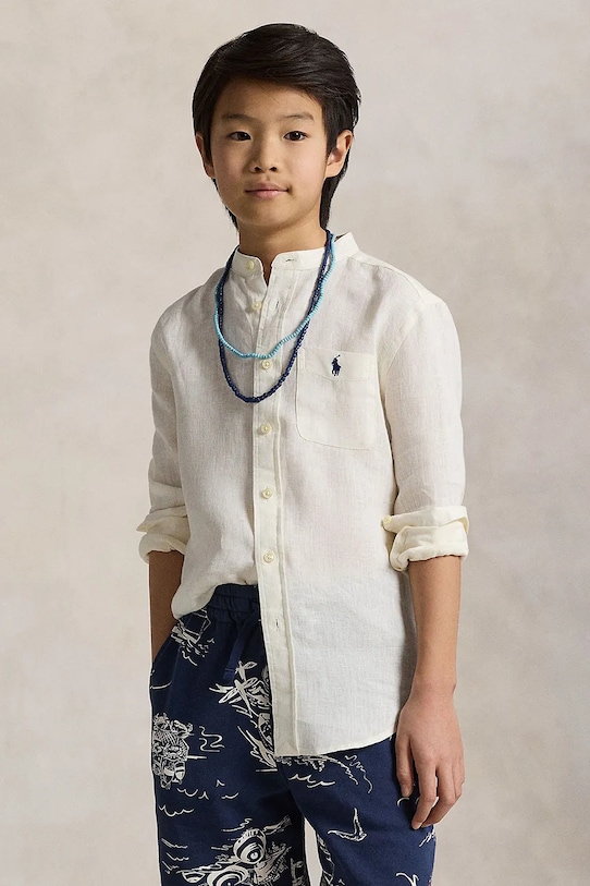 Детская льняная рубашка Polo Ralph Lauren, белый
Детская льняная рубашка Polo Ralph Lauren, белый