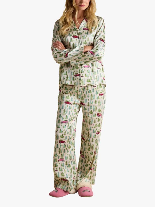 Бонни сатиновый пижамный комплект на пуговицах для рождества Joules, Cream
Бонни сатиновый пижамный комплект на пуговицах для рождества Joules, Cream