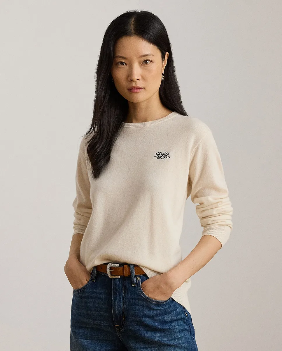 Женский кашемировый свитер с круглым вырезом Lauren Ralph Lauren, кремовый
Женский кашемировый свитер с круглым вырезом Lauren Ralph Lauren, кремовый
