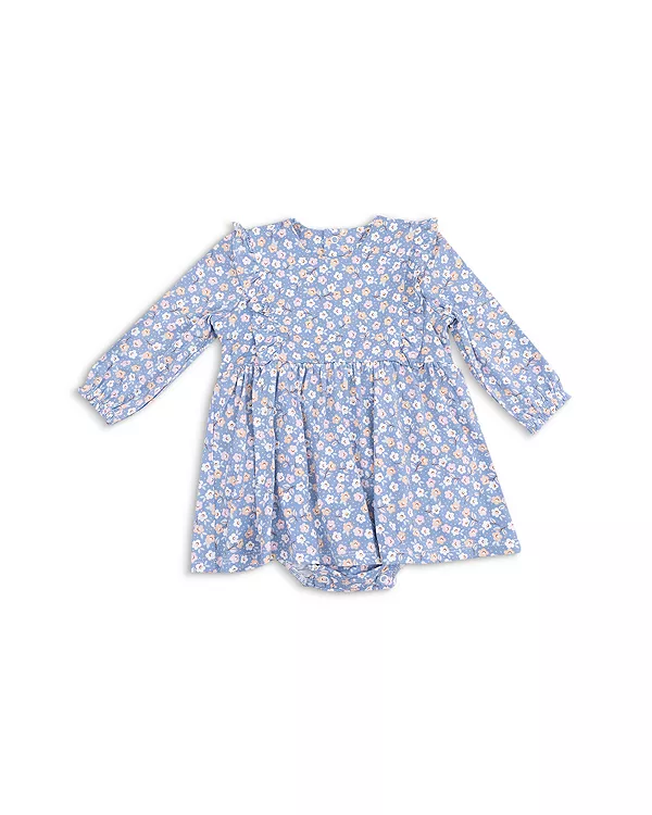 Детское боди-платье в деревенском стиле из ситца с оборками и длинными рукавами - для малышек Angel Dear, синий
Детское боди-платье в деревенском стиле из ситца с оборками и длинными рукавами - для малышек Angel Dear, синий