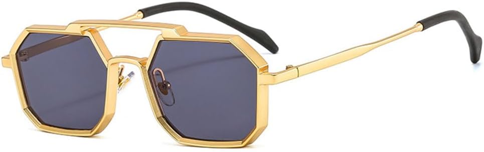 Солнцезащитные очки в стиле ретро-метал-панк 2027 года, многоугольные, квадратные, для женщин, модные, с прозрачными линзами, защита от УФ-излучения UV400, для мужчин MTZJH, Golden Grey
Солнцезащитные очки в стиле ретро-метал-панк 2027 года, многоугольные, квадратные, для женщин, модные, с прозрачными линзами, защита от УФ-излучения UV400, для мужчин MTZJH, Golden Grey