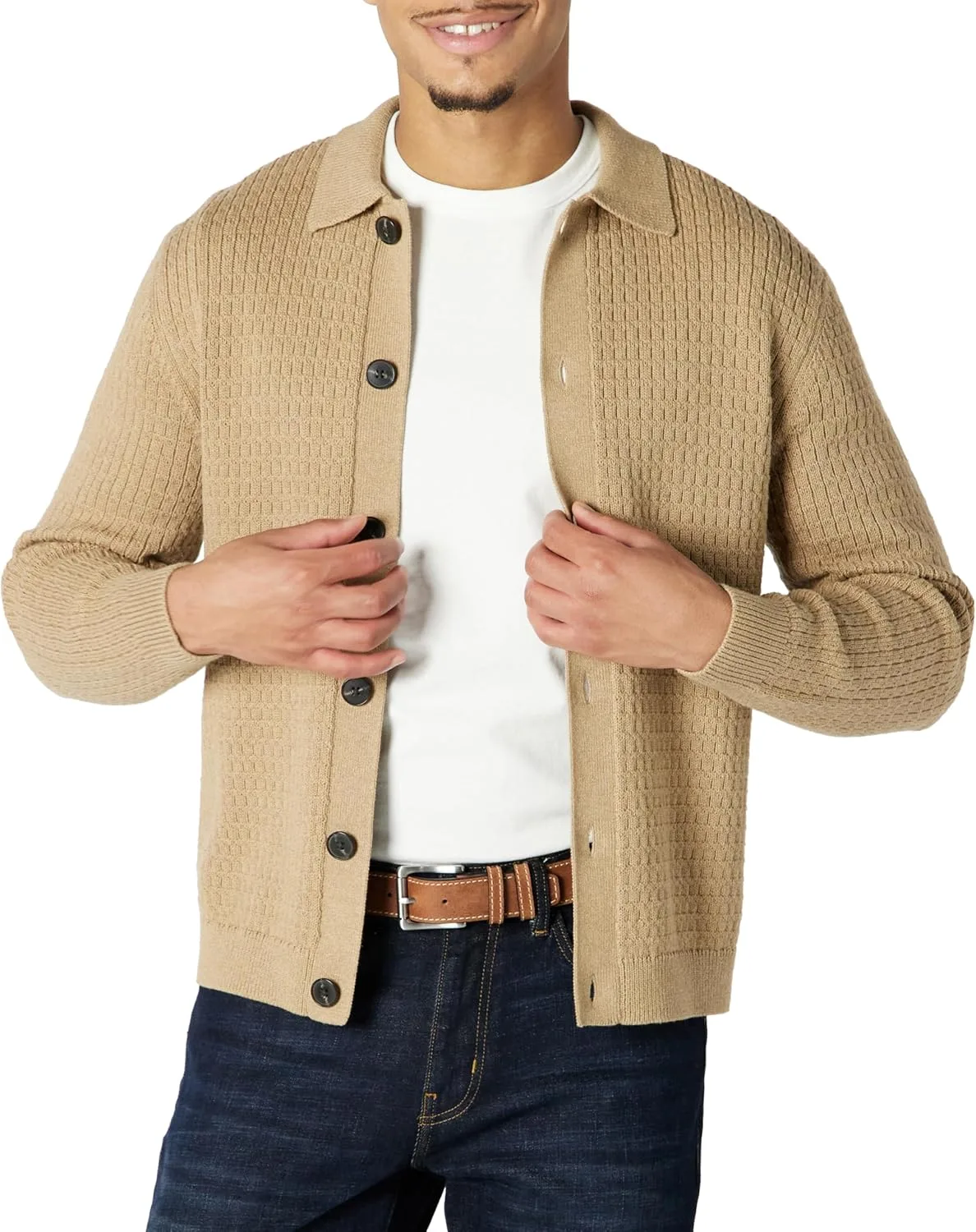 Кардиган мужской Relaxed-Fit с воротником Amazon Essentials
Кардиган мужской Relaxed-Fit с воротником Amazon Essentials