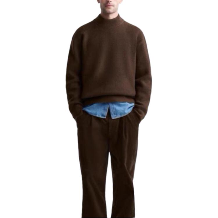 Трикотажный свитер мужской коричневый ZARA
Трикотажный свитер мужской коричневый ZARA