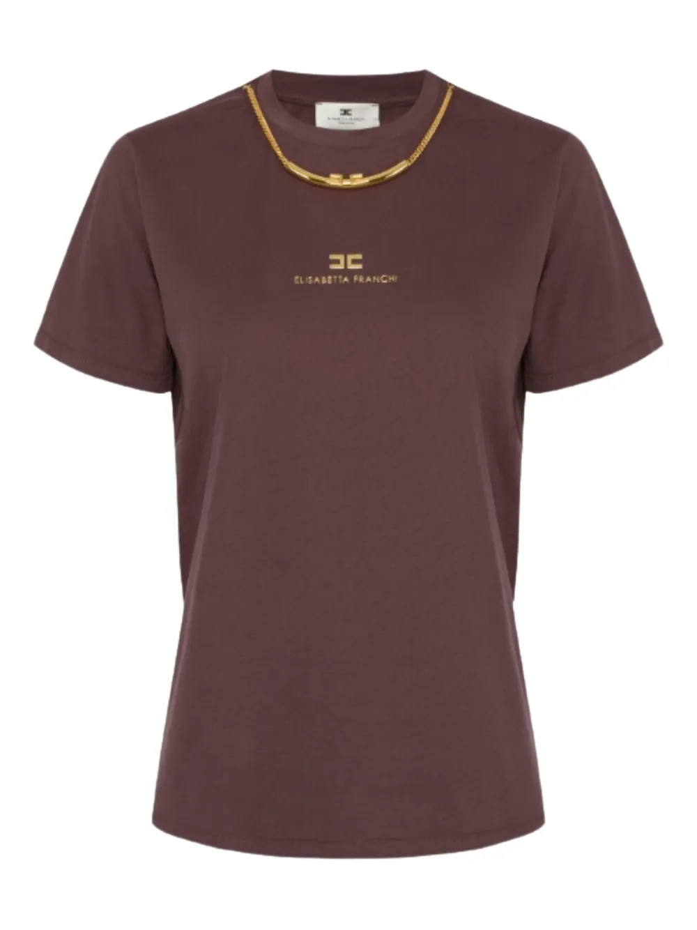 Футболка, украшенная золотой цепочкой Elisabetta Franchi, красный
Футболка, украшенная золотой цепочкой Elisabetta Franchi, красный