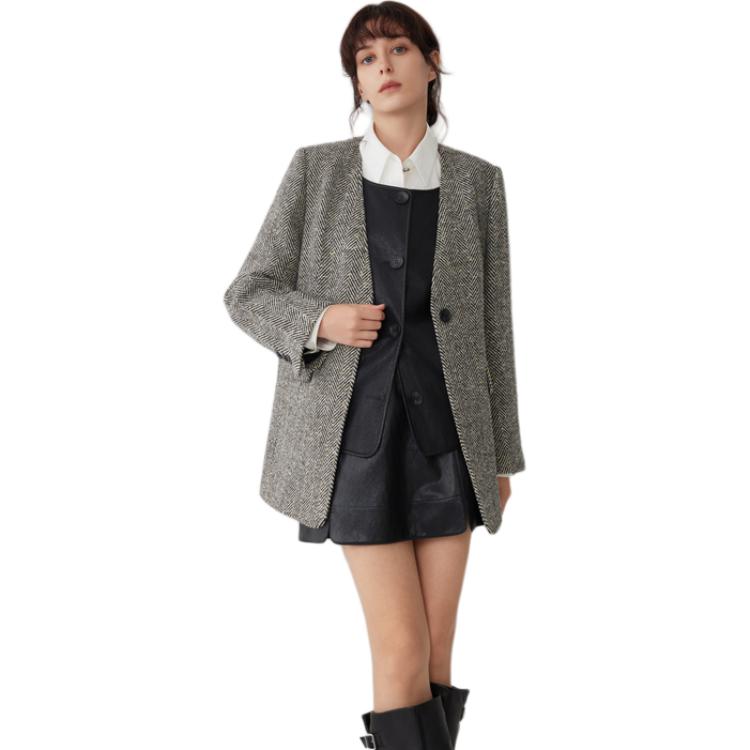 ELLE Деловой костюм для женщин Medium Gray с V-образным вырезом
ELLE Деловой костюм для женщин Medium Gray с V-образным вырезом