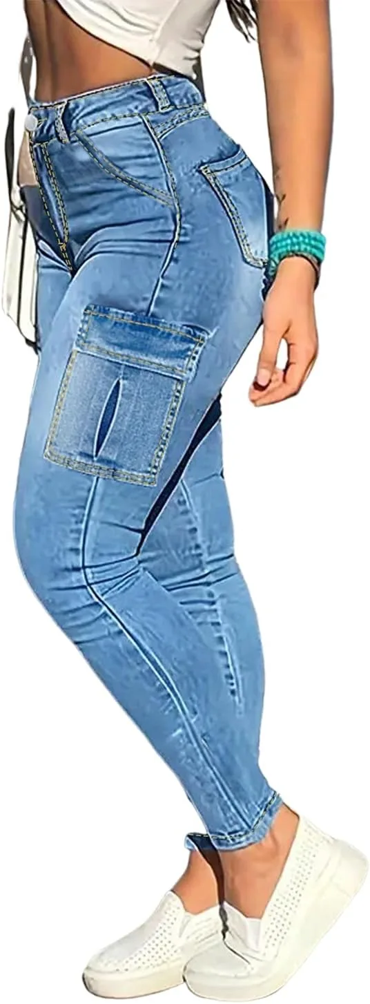 Скинни карго джинсы женские с высокой талией и 6 карманами AprPith
Скинни карго джинсы женские с высокой талией и 6 карманами AprPith