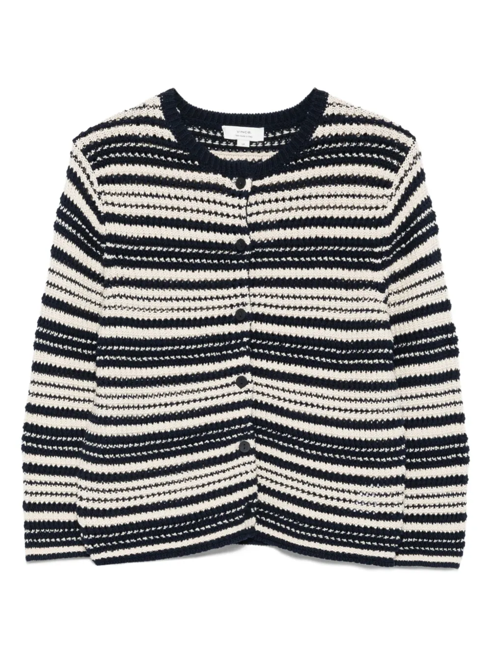 Полосатый кардиган на пуговицах Vince, синий
Полосатый кардиган на пуговицах Vince, синий