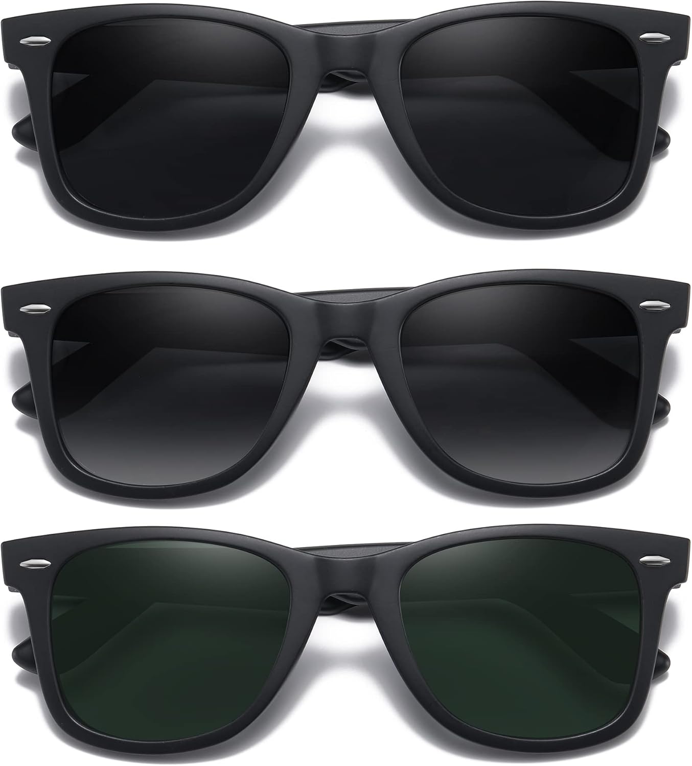 Солнцезащитные очки MEETSUN Retro с поляризованными линзами для женщин и мужчин, классические зеркальные линзы, стильные очки для вождения, защита от УФ-излучения (3 шт.), 3 Pack Black/Grey Gradient/Olive
Солнцезащитные очки MEETSUN Retro с поляризованными линзами для женщин и мужчин, классические зеркальные линзы, стильные очки для вождения, защита от УФ-излучения (3 шт.), 3 Pack Black/Grey Gradient/Olive