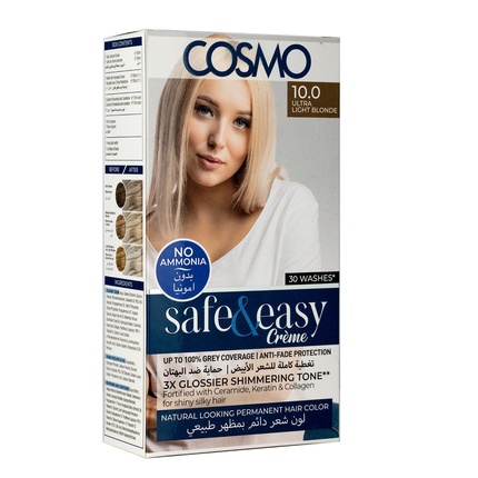 Стойкая краска для волос без аммиака Safe & Easy Cream Ultra Light Blonde 100
Стойкая краска для волос без аммиака Safe & Easy Cream Ultra Light Blonde 100