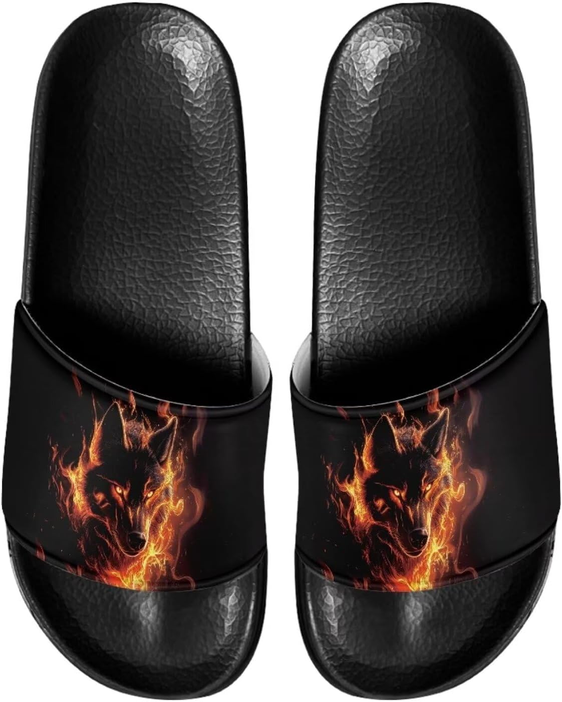 Мужские шлепанцы сандалии Стильные летние тапочки Повседневные пляжные шлепанцы Нескользящие тапочки для ванной Pugasmiru, Fire Wolf Pattern
Мужские шлепанцы сандалии Стильные летние тапочки Повседневные пляжные шлепанцы Нескользящие тапочки для ванной Pugasmiru, Fire Wolf Pattern