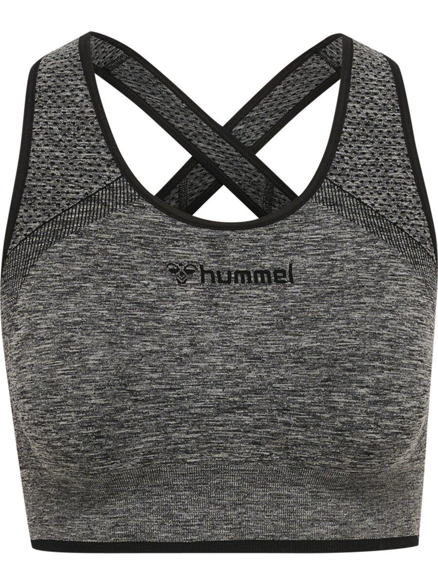 Спортивный бюстгальтер-бралетт Hummel Una, цвет Black/mottled black 
Спортивный бюстгальтер-бралетт Hummel Una, цвет Black/mottled black