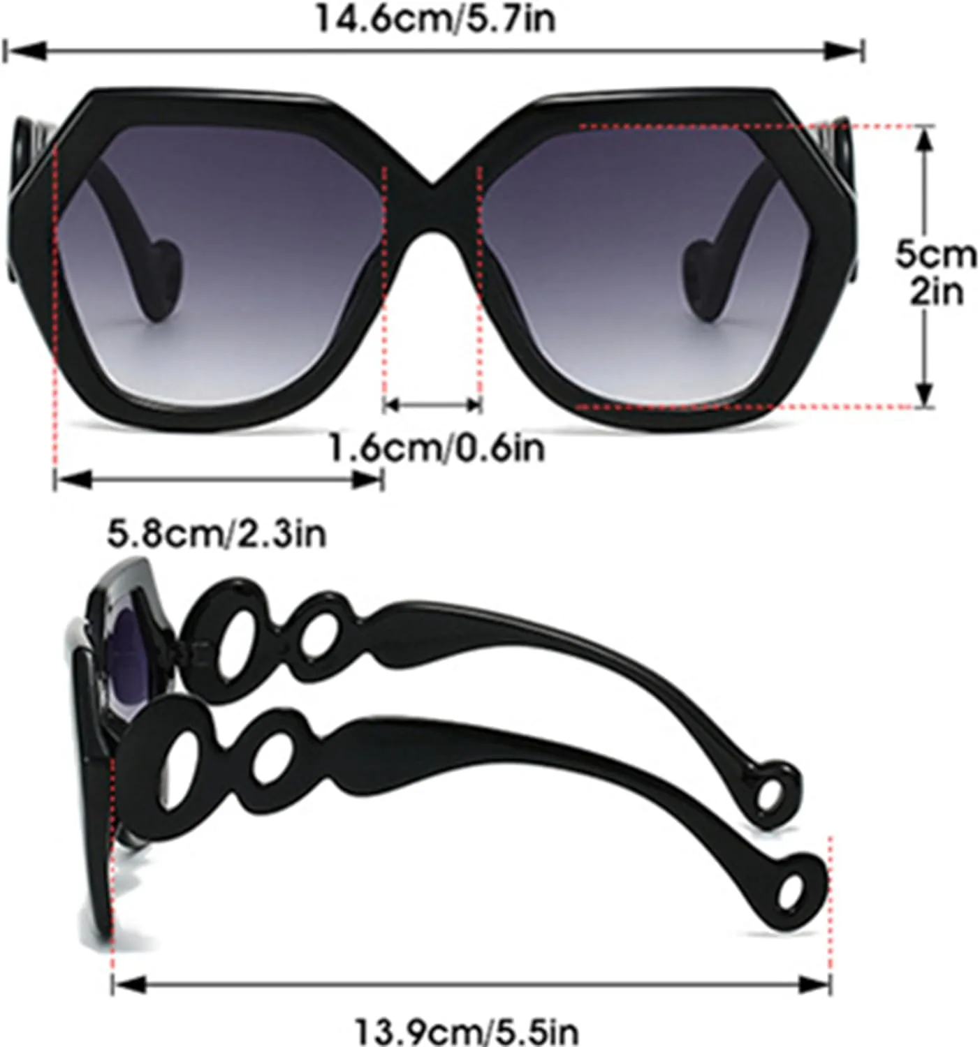 bullabulling Модные женские солнцезащитные очки очень большого размера в стиле ретро с шестиугольной толстой оправой, винтажные очки большого размера, Orange
bullabulling Модные женские солнцезащитные очки очень большого размера в стиле ретро с шестиугольной толстой оправой, винтажные очки большого размера, Orange