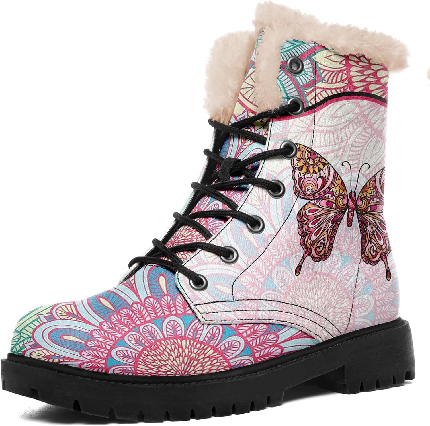 Художественные зимние ботинки для женщин с узорами мандалы Солнце, Луна, Пчела, шнурованные уютные зимние ботинки с искусственным мехом Awsole, бежевый
Художественные зимние ботинки для женщин с узорами мандалы Солнце, Луна, Пчела, шнурованные уютные зимние ботинки с искусственным мехом Awsole, бежевый